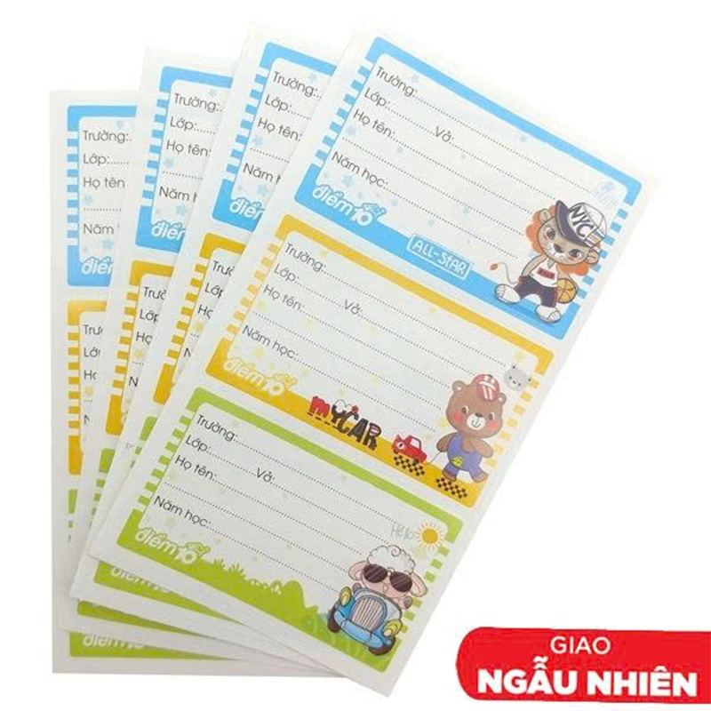 Nhãn vở TP-NBL01 (3 cái) xấp 4