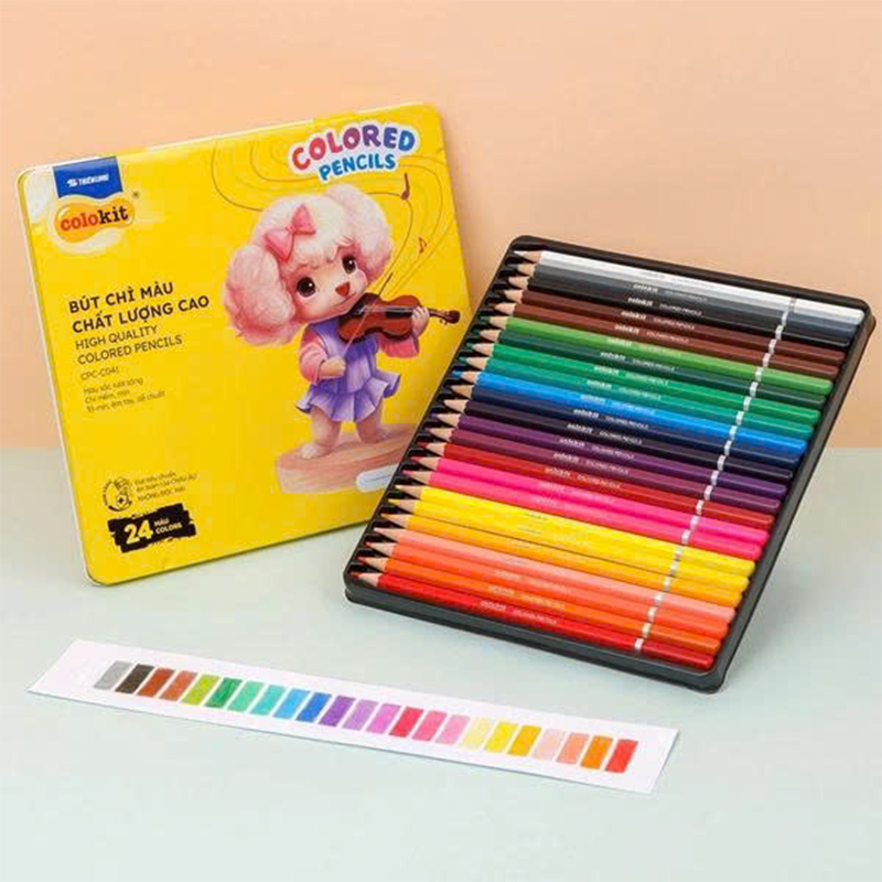 Bút Chì Màu CC Hộp Thiếc CPC-C041 24 màu