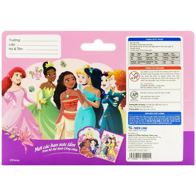 Bút sáp màu CR-C029/PR 18 màu