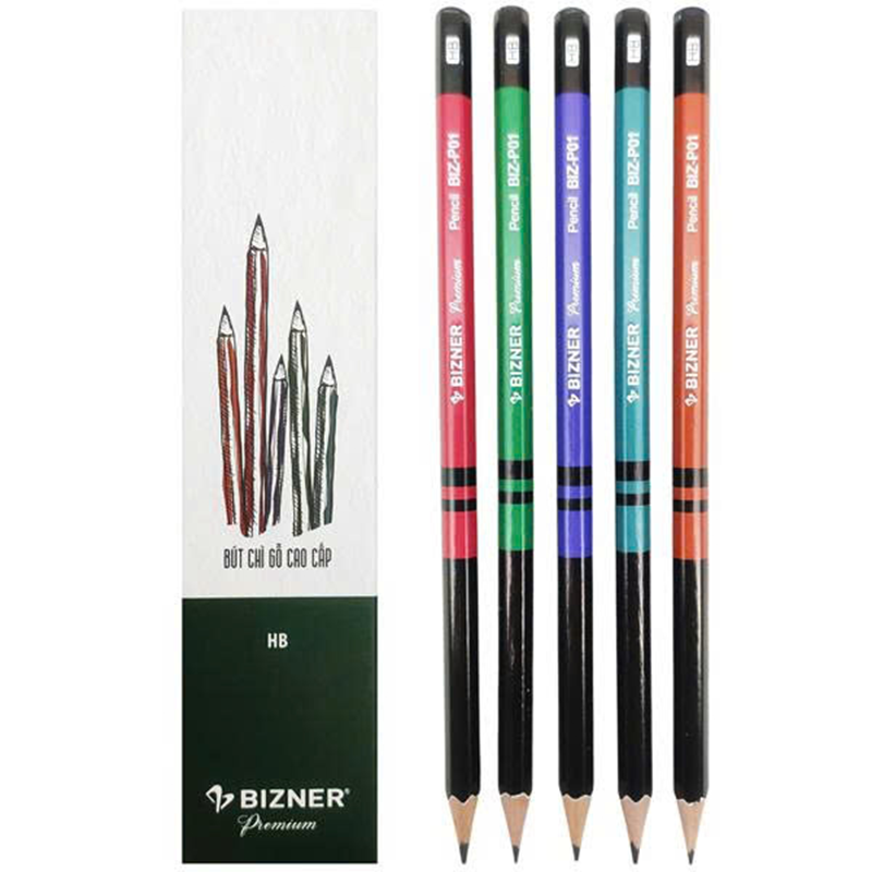 Bút chì gỗ GP-C02 hộp 5 - HB