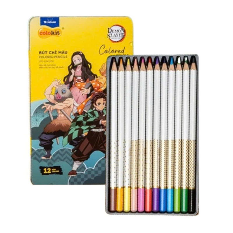 Bút chì màu hộp thiếc CPC-C042/DS 12 màu