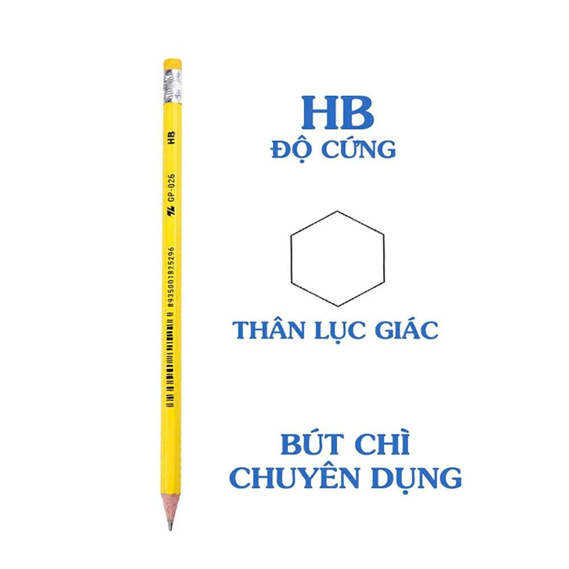 Bút chì gỗ HB GP-026 hộp 10 - HB