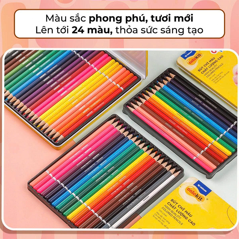 Bút Chì Màu CC Hộp Thiếc CPC-C041 24 màu