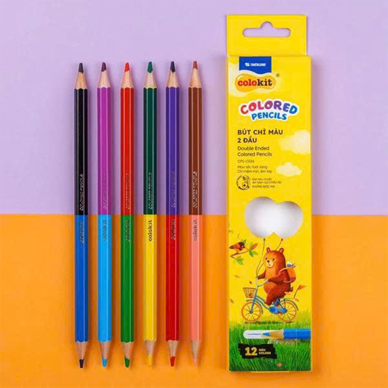 Bút Chì Màu 2 Đầu CPC-C034 12 màu