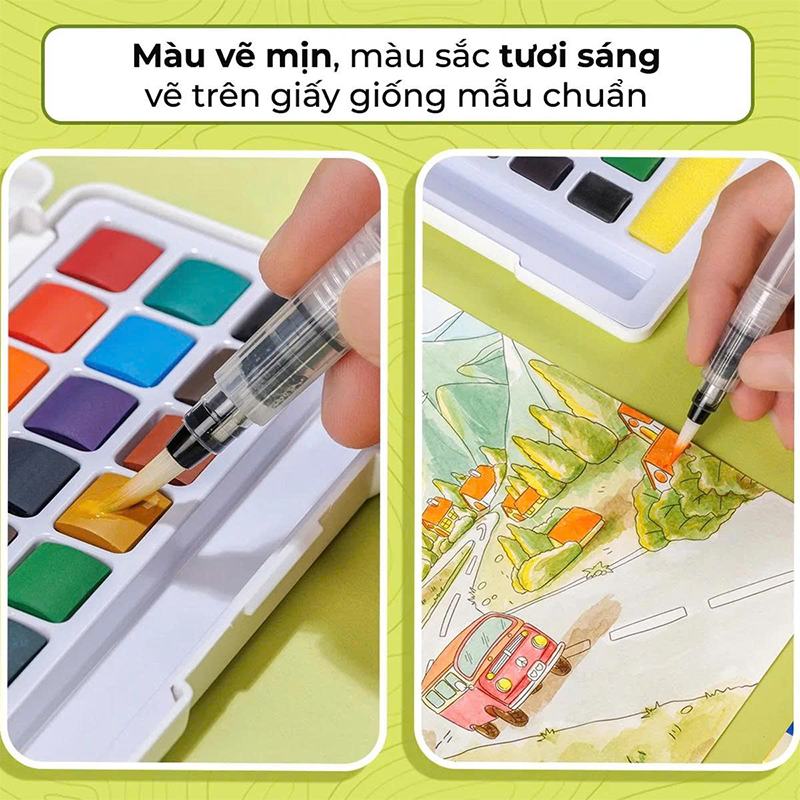 Màu nước WACO-C018 dạng nén 24 màu