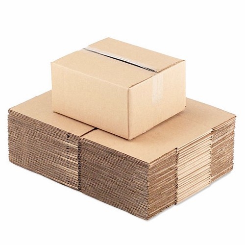 Hộp 20x10x6 cm - 3 lớp sóng B, mặt nâu, đáy mộc, nắp đối