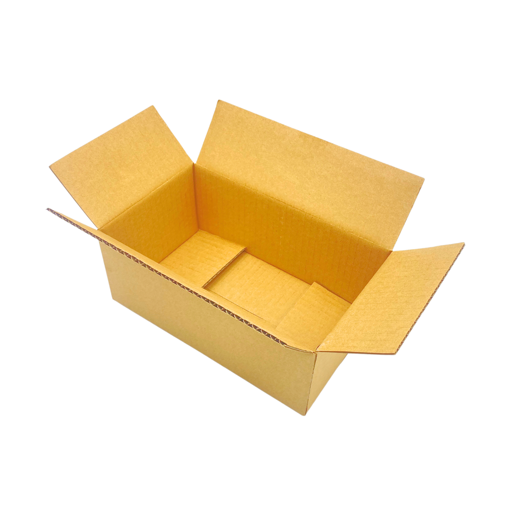 Hộp 25x15x10 cm - 3 lớp sóng B, mặt nâu, đáy mộc, nắp đối