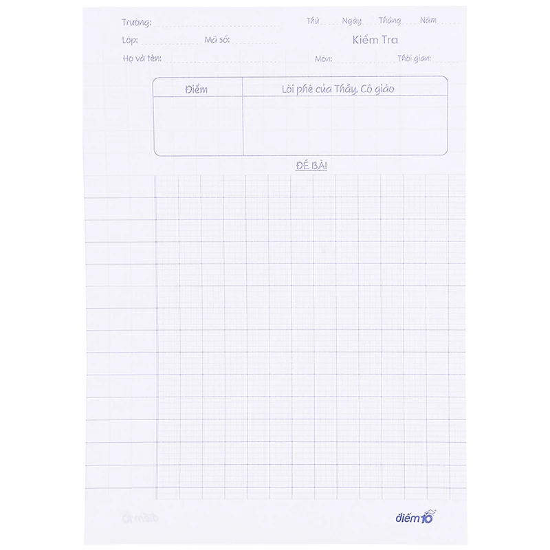 Giấy kiểm tra TP-GKT01 4 ôly vuông