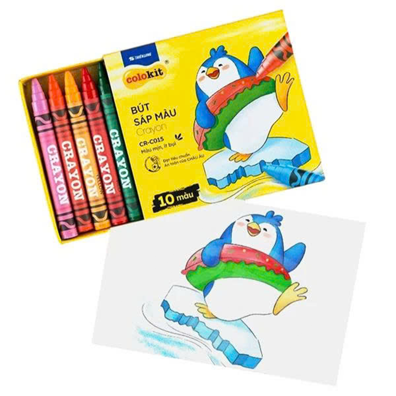 Bút sáp màu CR-C015 10 màu