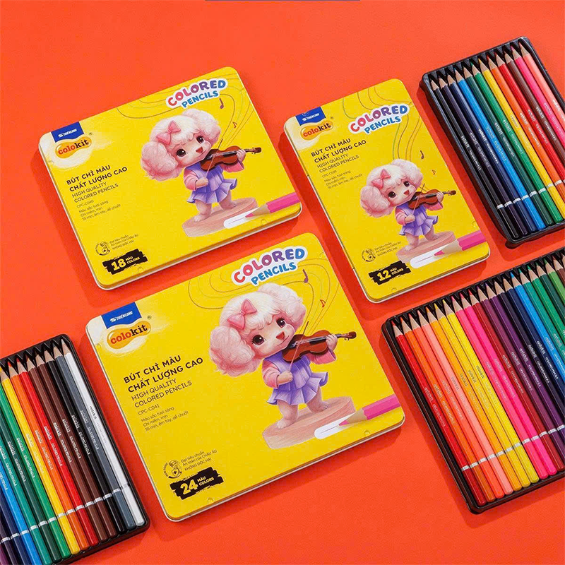 Bút Chì Màu CC Hộp Thiếc CPC-C040 18 màu