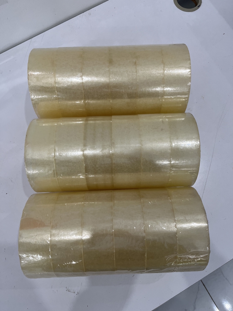 Băng dính trong (3kg) Lõi nhựa 3mm (6 cuộn/cây)