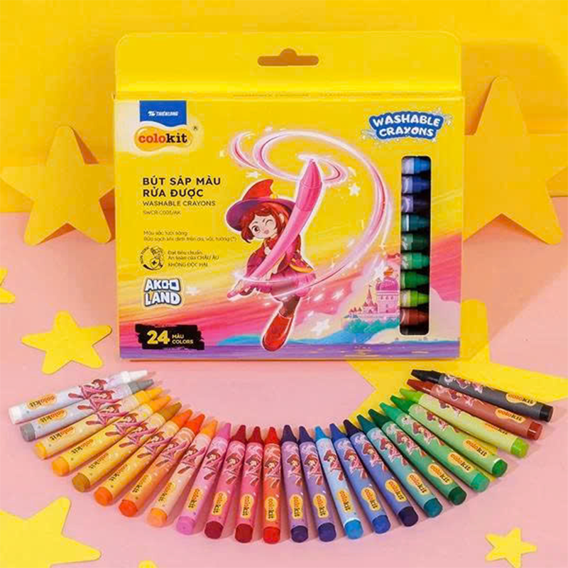 Sáp màu rửa được SWCR-C003/AK hộp 24/T96