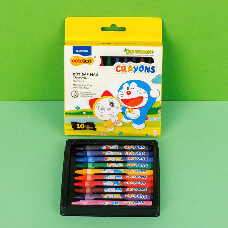 Bút sáp màu CR-C04/DO 10 màu