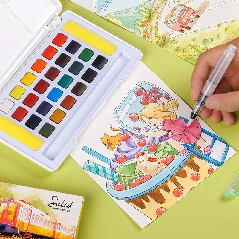 Màu nước WACO-C017 dạng nén 18 màu