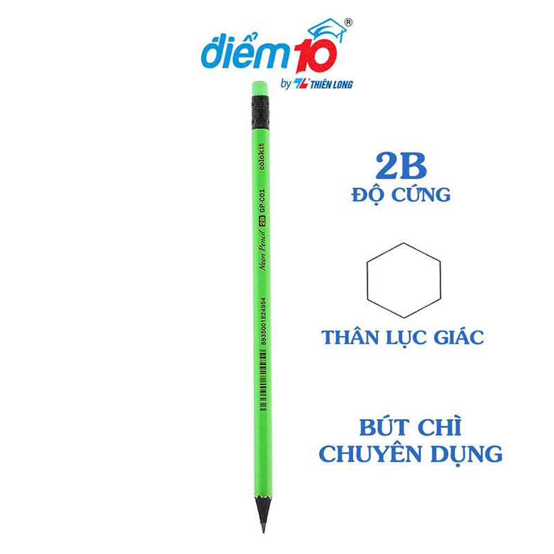 Bút chì gỗ GP-C01 hộp 5 - 2B