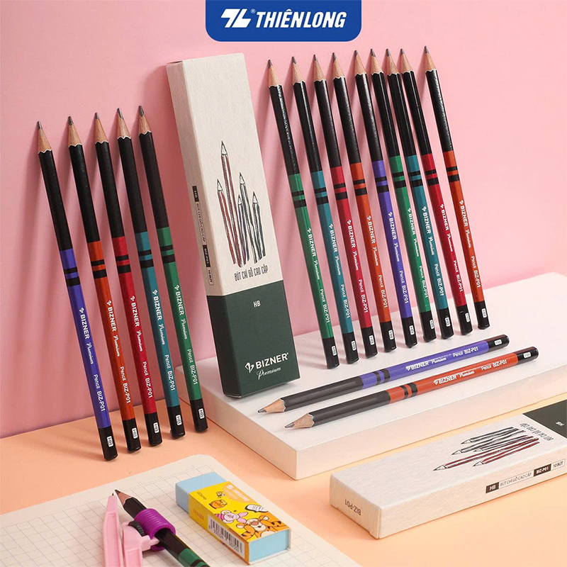 Bút chì gỗ Bizner BIZ-P01 hộp 10 - HB