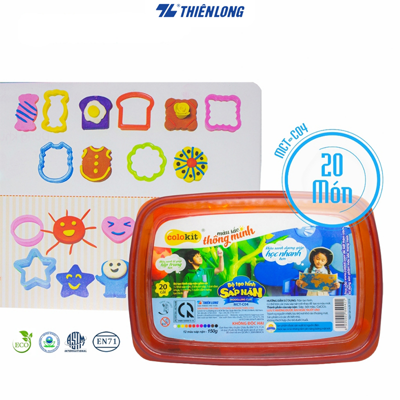 Bộ tạo hình sáp nặn MCT-C04 hộp 20