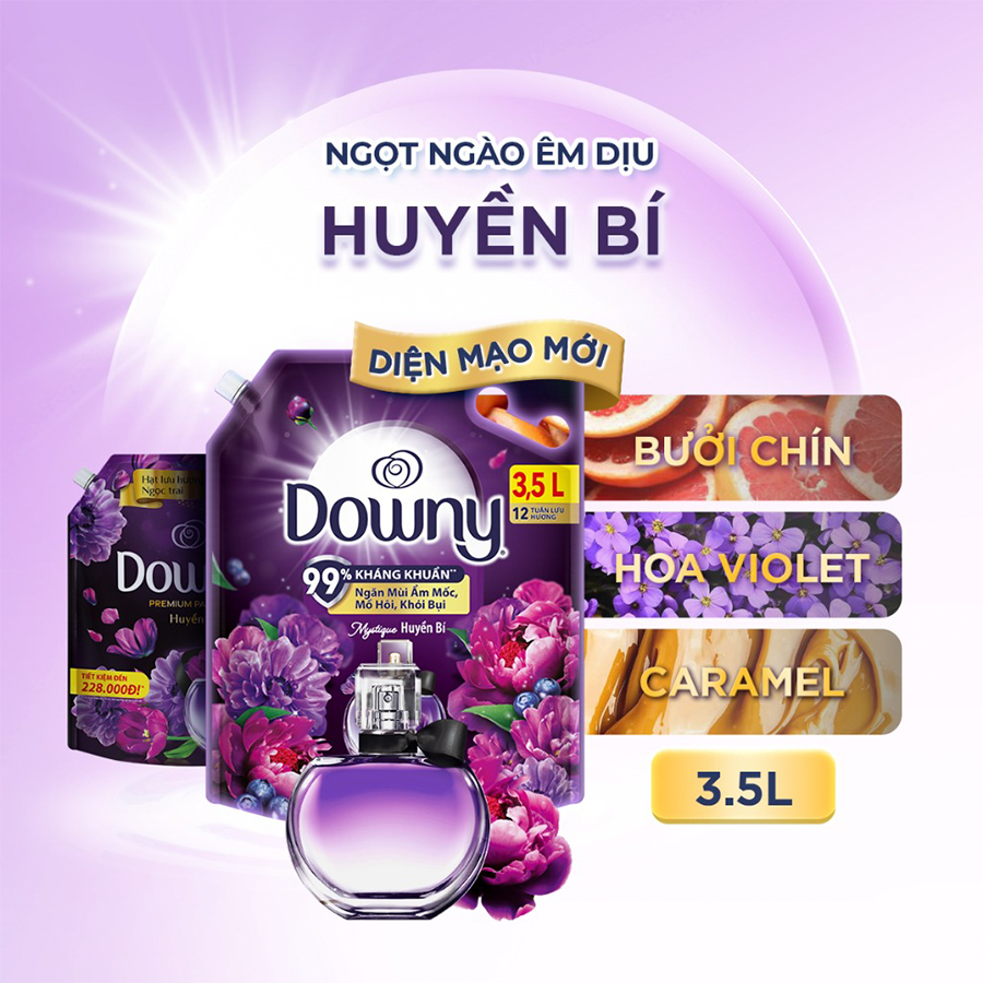 Nước xả Downy túi 3LX4 huyền bí crown