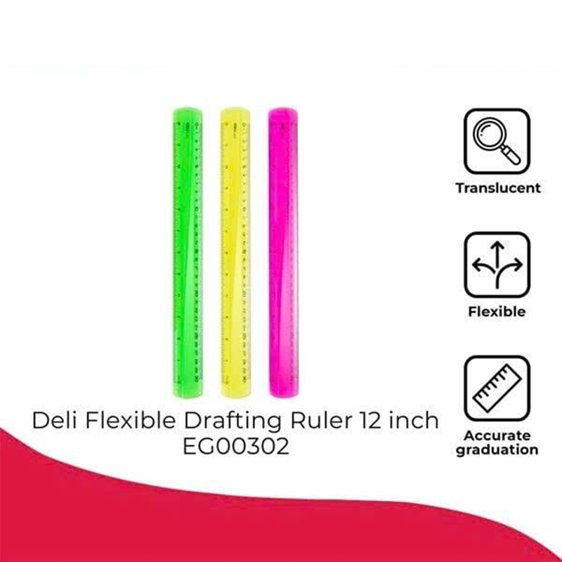 EG00302_Thước thẳng_Màu dạ quang, 30cm