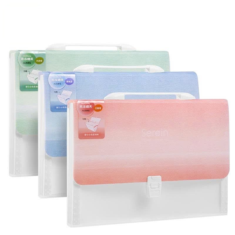 EF613_ Túi tài liệu A4_13 ngăn_màu lẫn