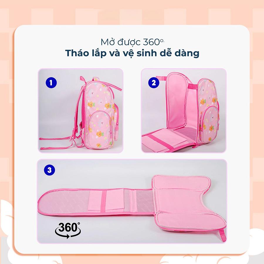 Cặp chống gù BP-025 hồng/T24