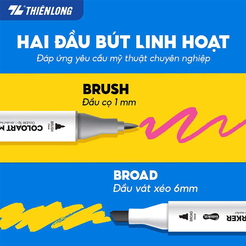 Bút lông mỹ thuật AM-C002 12 màu