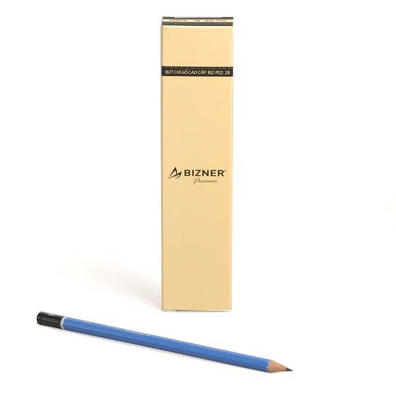 Bút chì gỗ Bizner BIZ-P02 hộp 10 - 2B