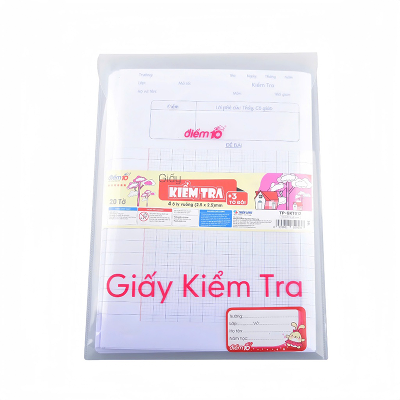 Giấy kiểm tra TP-GKT07 4 ôly vuông 2x2