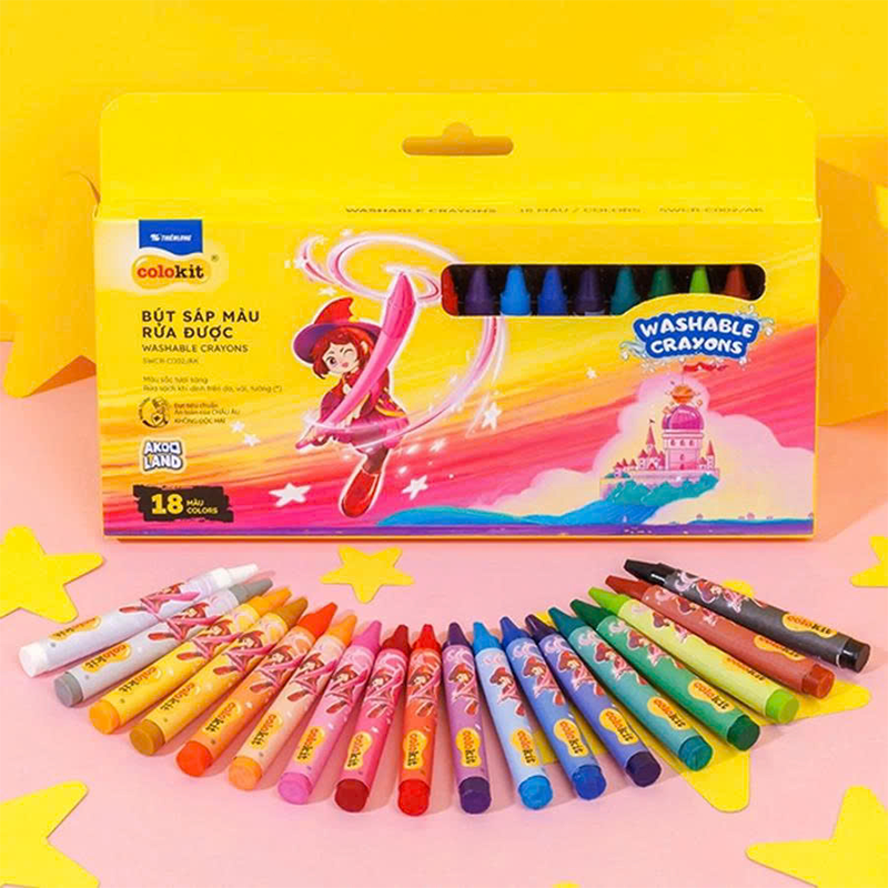 Sáp màu rửa được SWCR-C002/AK hộp18/T96