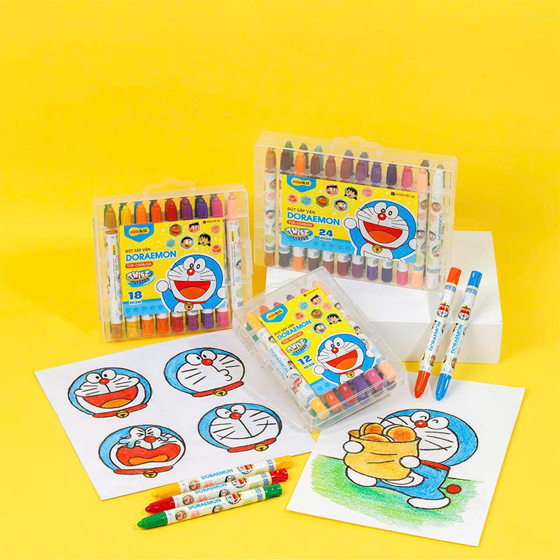 Bút sáp vặn TCR-C007/DO 12 màu