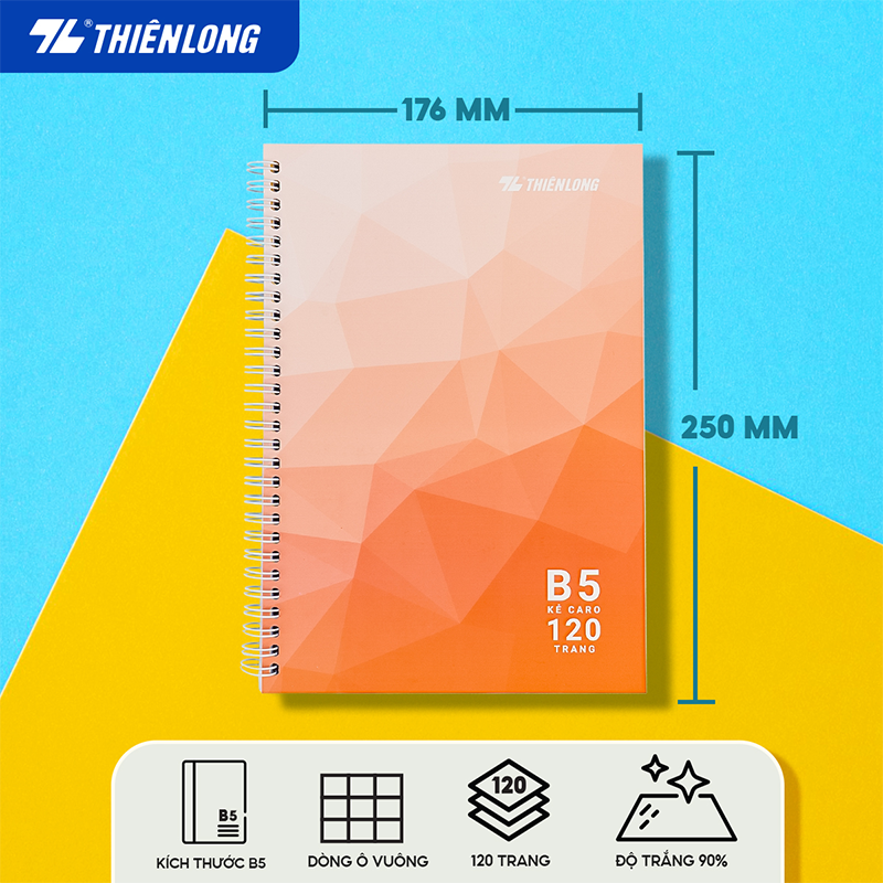 Sổ lò xo CARO B5 120T MB-016 lốc 5