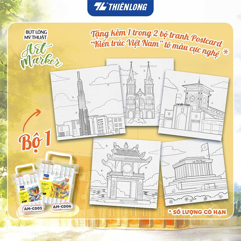 Bút lông mỹ thuật AM-C005 36 màu