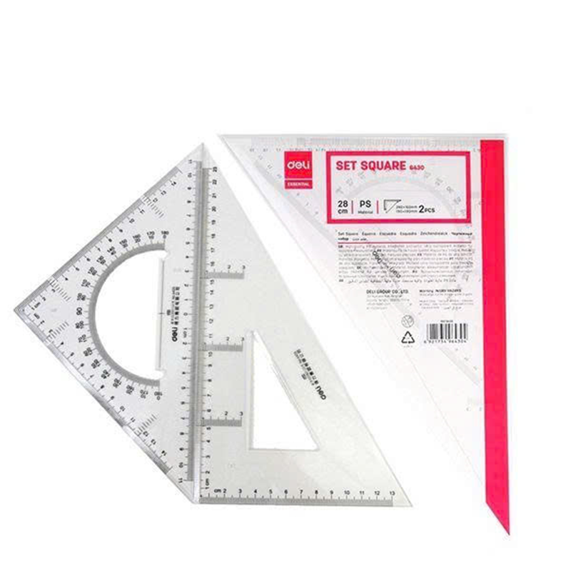 E6430_Bộ thước Eke_30cm_Trong suốt