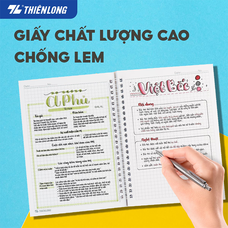 Sổ lò xo CHẤM B5 120T MB-018 lốc 5