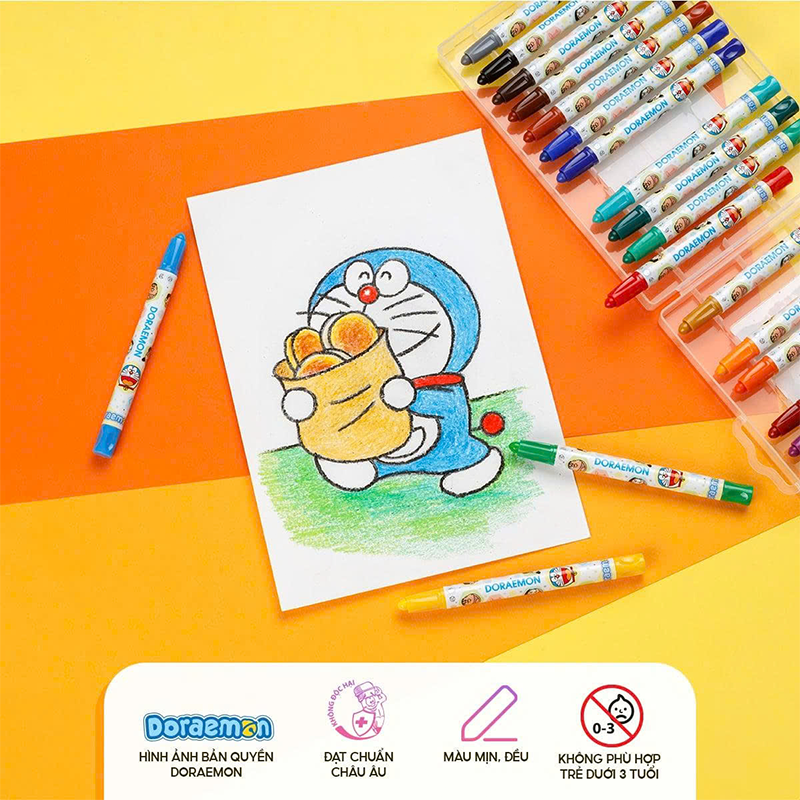 Bút sáp vặn TCR-C009/DO 24 màu