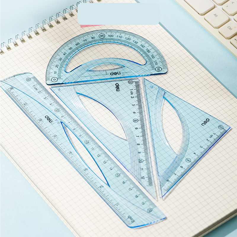 E6425_Thước Eke_25cm_Trong suốt