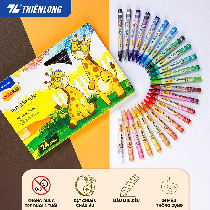 Bút sáp màu CR-C09 24 màu