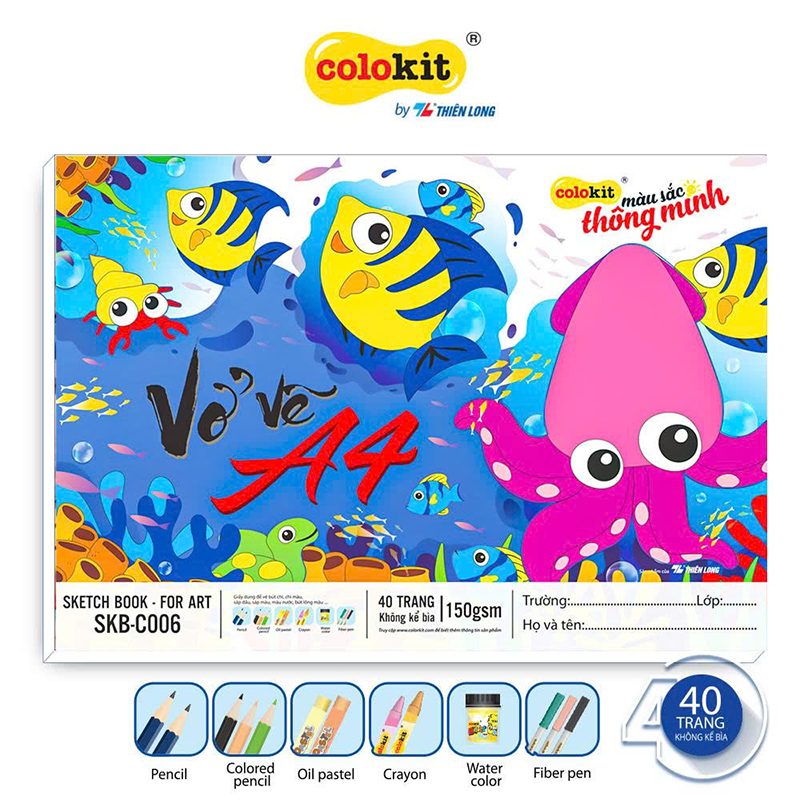 Vở vẽ A4 150gsm SKB-C006