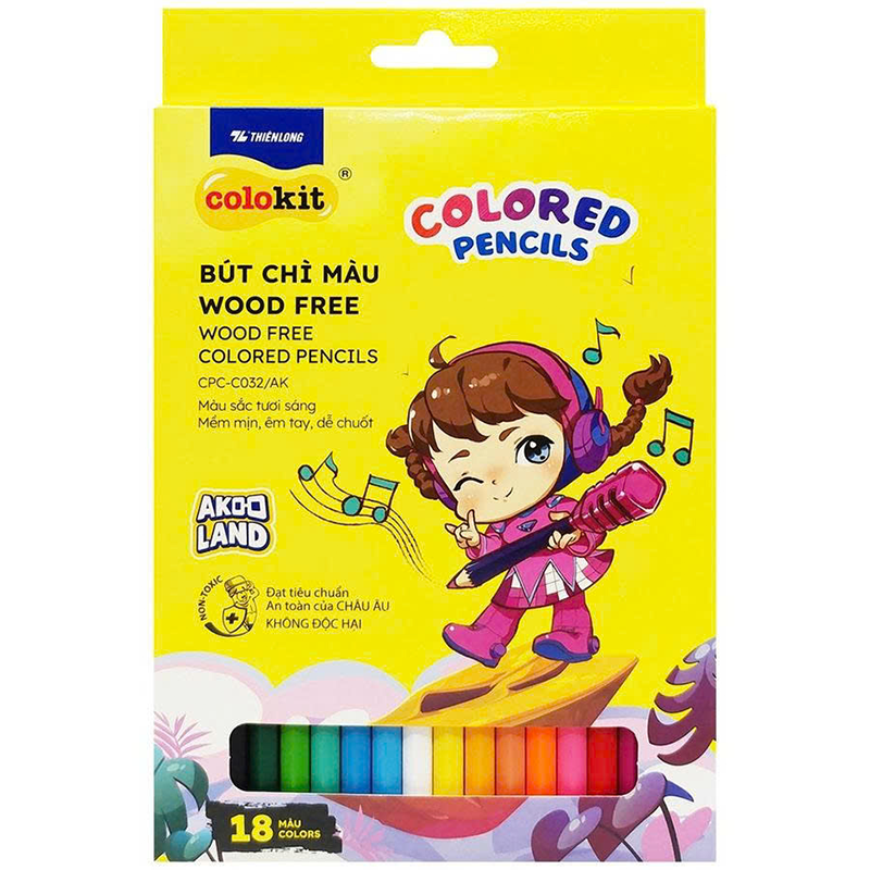 Bút Chì Màu Woodfree CPC-C032/AK 18 màu