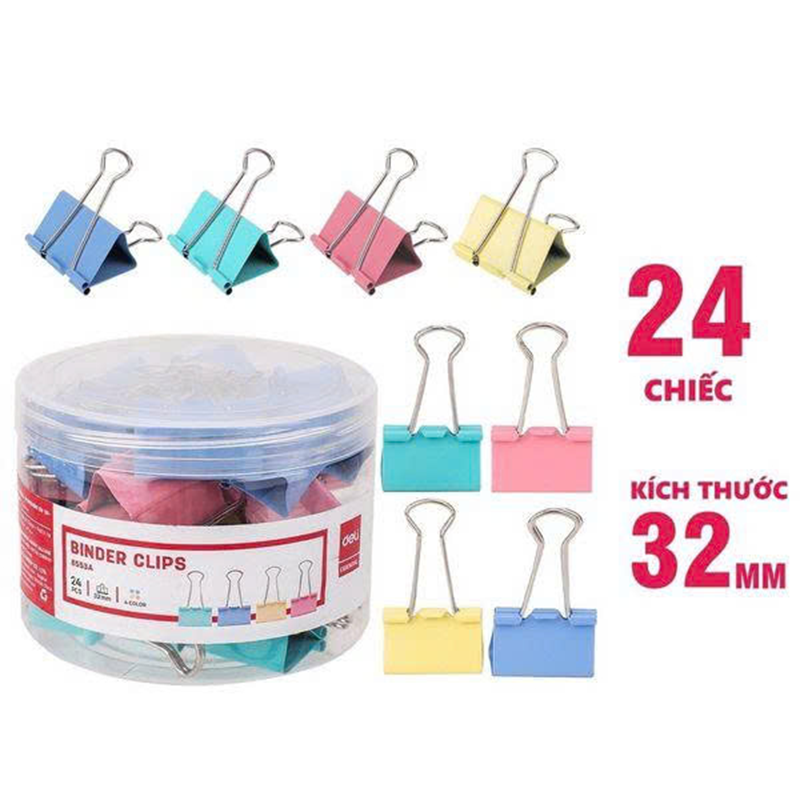 E8556A_Kẹp bướm 6#_15mm_Màu lẫn_lọ