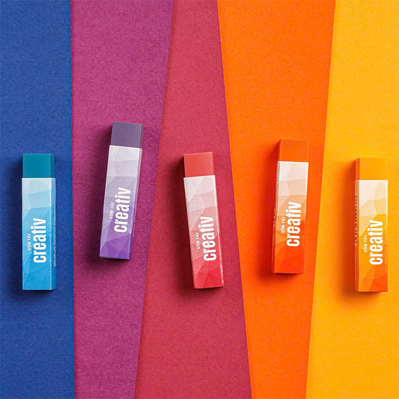 Gôm E-031 Creativ 5 màu hộp 30/1200