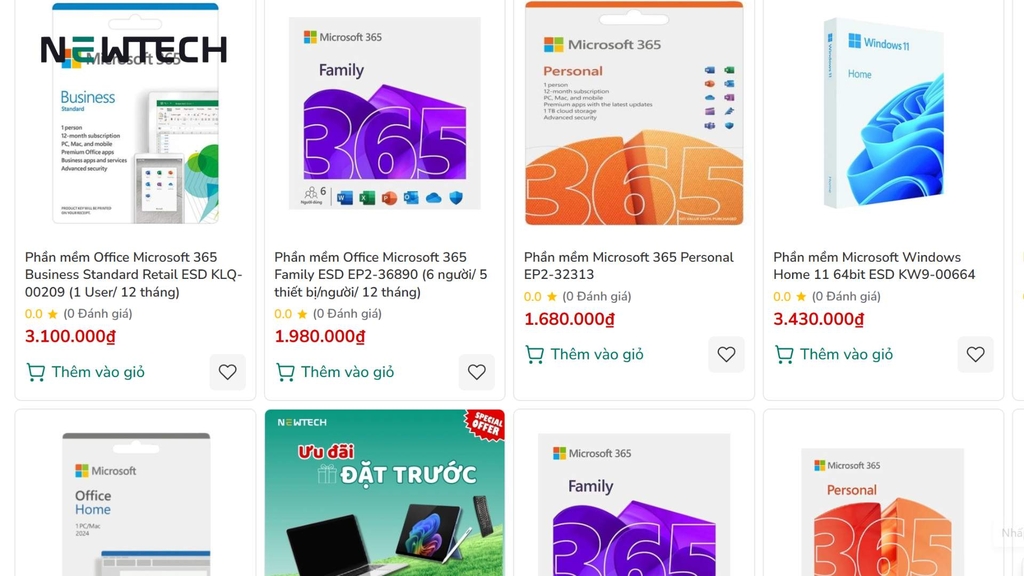 Mua Microsoft Office Bản Quyền Chính Hãng Tại Newtech