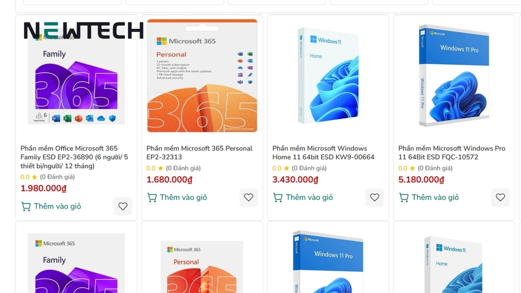 NewTech Mở Bán Phần Mềm Bản Quyền Chính Hãng