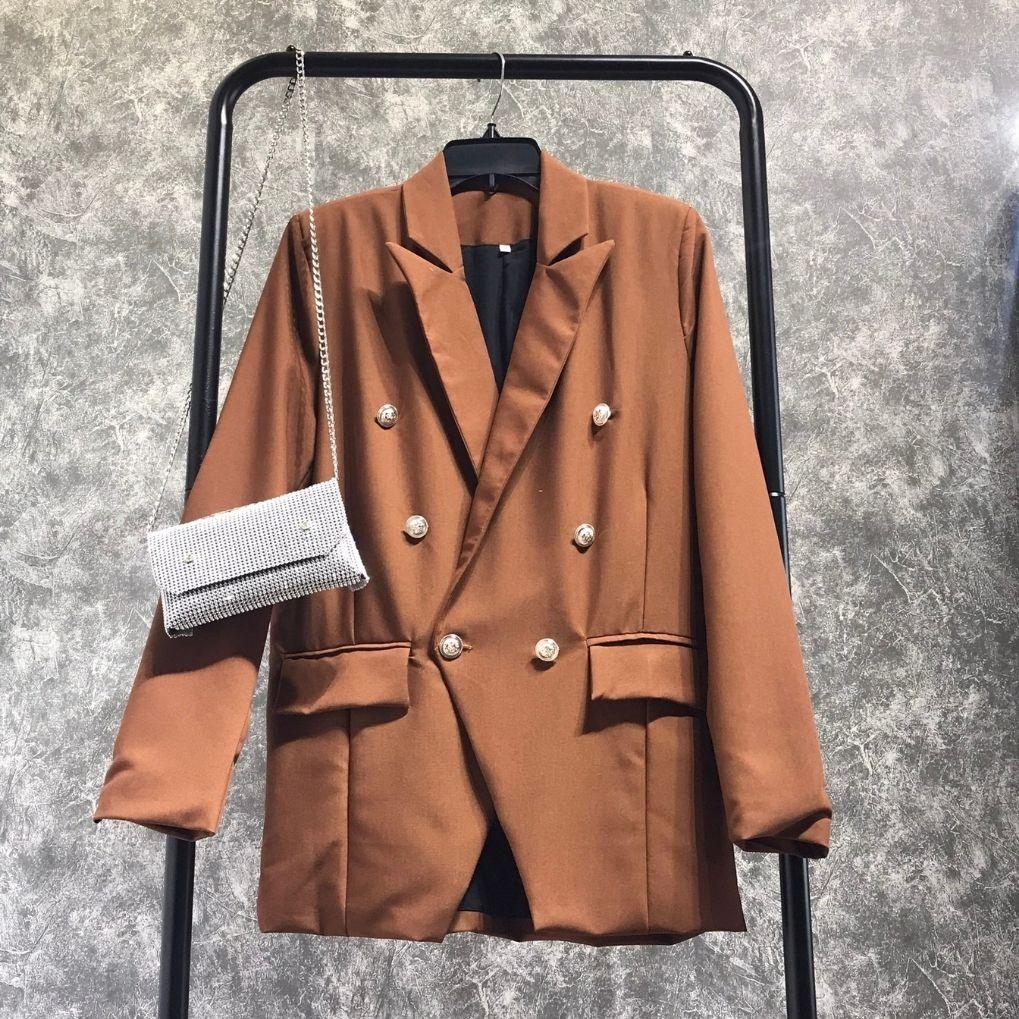 BL - Áo Blazer 6 Nút Đồng Thun Cotton Lạnh Nữ Jacket