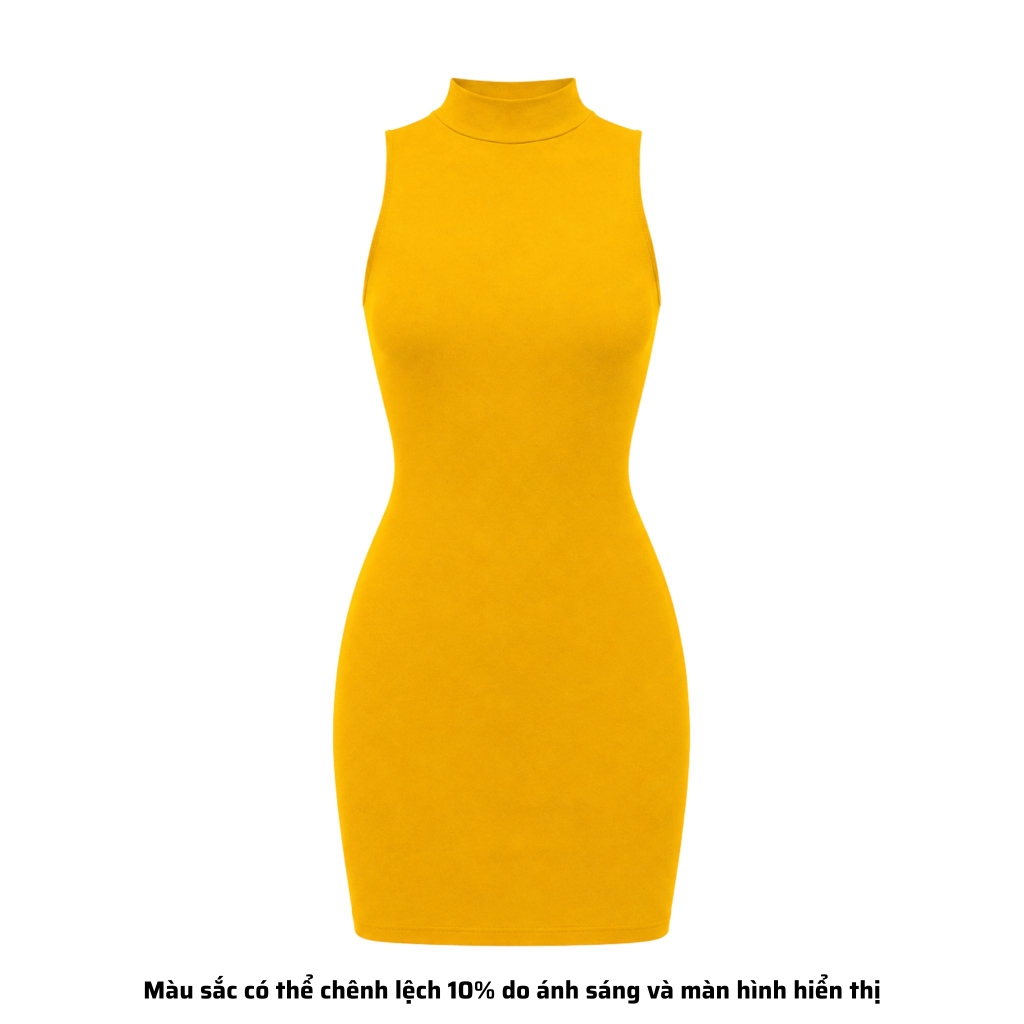 DN3 - Đầm Dáng Ngắn Ôm Body Cổ Lọ Trụ Thun Cotton Borip