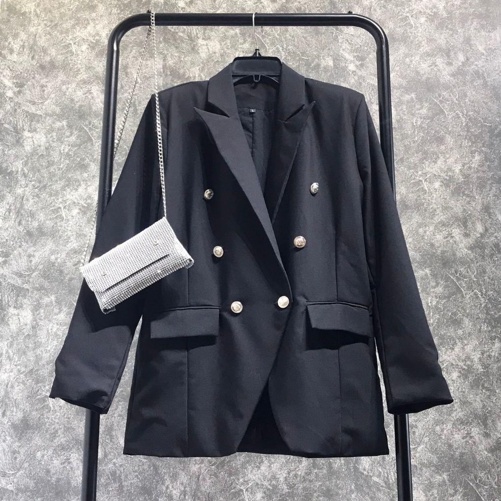 BL - Áo Blazer 6 Nút Đồng Thun Cotton Lạnh Nữ Jacket