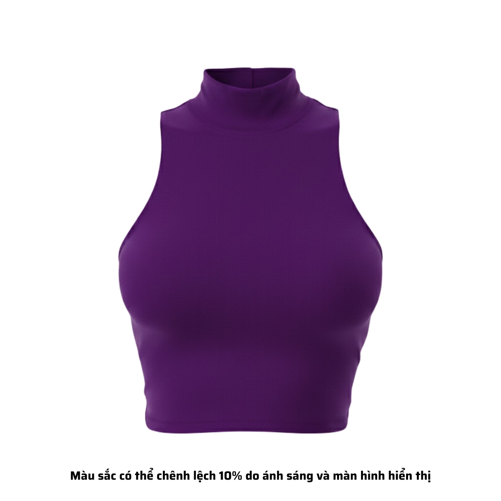 CL - Áo Croptop Cổ Lọ Trơn Thun Borip Co Dãn Giãn 4 Chiều