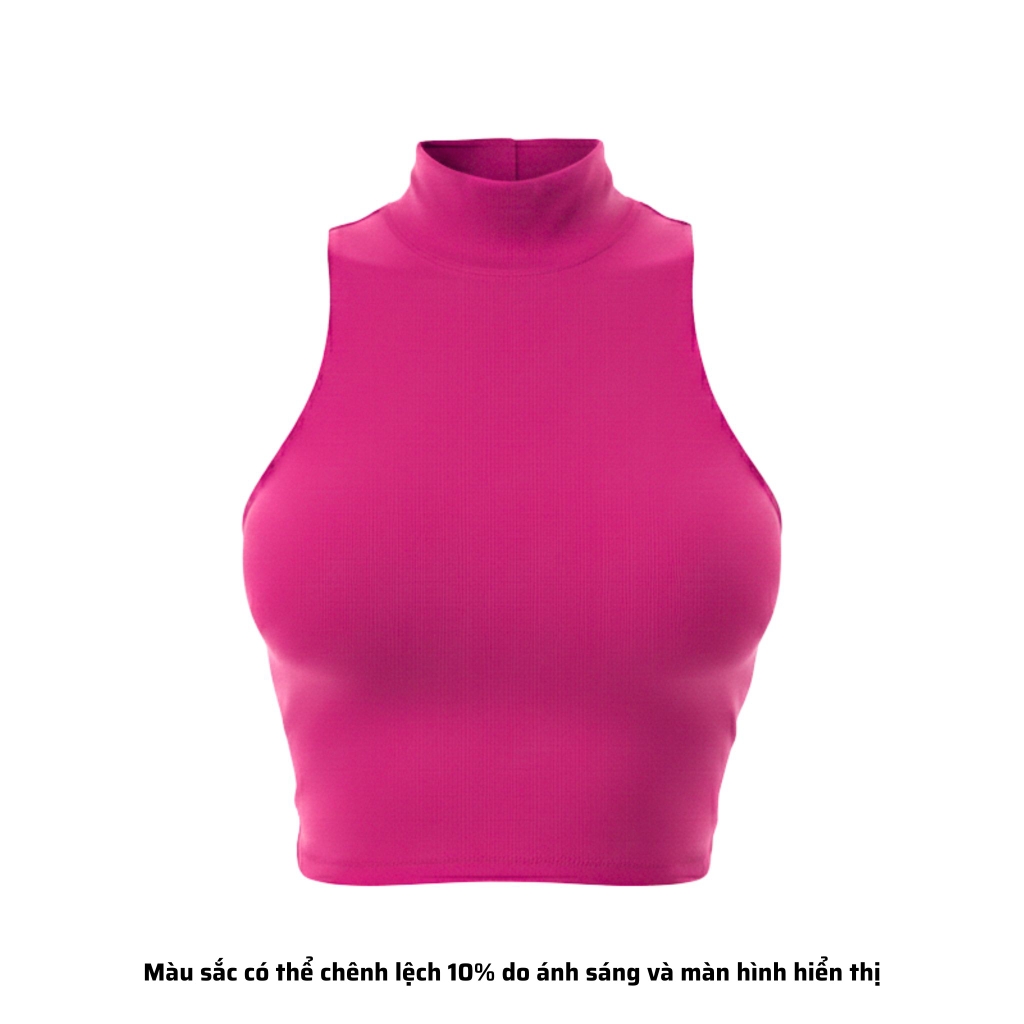CL - Áo Croptop Cổ Lọ Trơn Thun Borip Co Dãn Giãn 4 Chiều