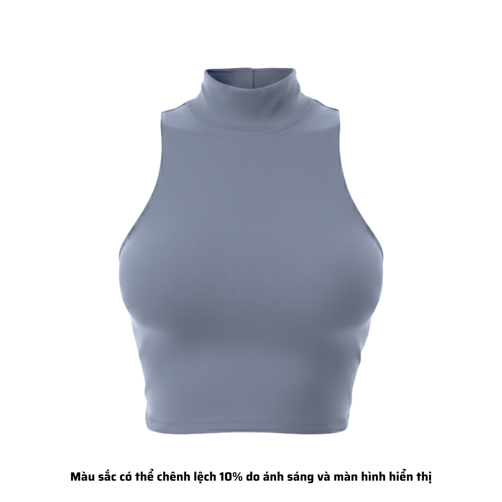 CL - Áo Croptop Cổ Lọ Trơn Thun Borip Co Dãn Giãn 4 Chiều