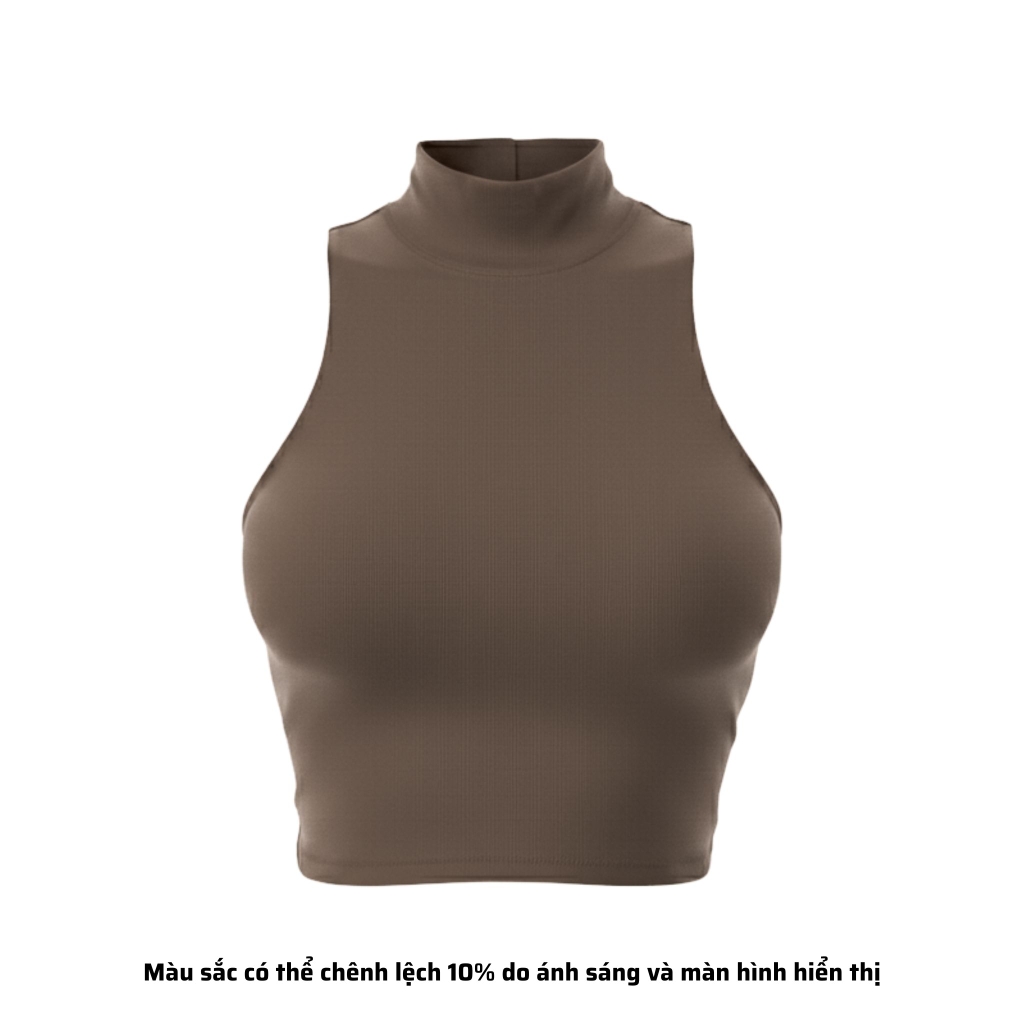 CL - Áo Croptop Cổ Lọ Trơn Thun Borip Co Dãn Giãn 4 Chiều